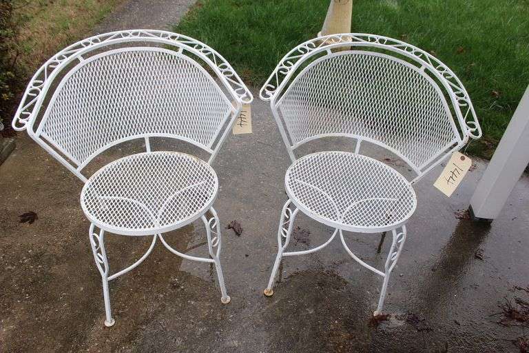 (2) Wrought Iron Patio Chairs image