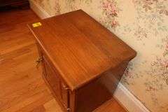 Oak White Clad Single Door End Table