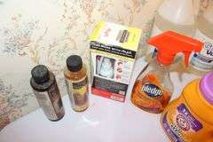 Duster Refills, Microfiber Towels, Clothespins, Multi Surface Cleaner, Starch, Oil Soap, and Misc. Cleaning Supplies