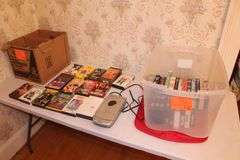 1 Way VHS Rewinder and Misc VHS and DVD Movies