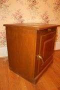 Oak White Clad Single Door End Table