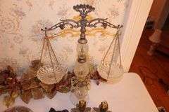 Scale of Justice, Picture Frame, Horn Wall Decoration, Candle Stands, Electric Scale, and Misc. Wall Decor