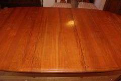 Giguere and Morin Dining Room Table, (6) Chairs, and (2) Leaves