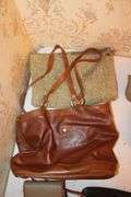 Ciao! Garment Bag, Samsonite Suitcase, Hand Bag, Dooney and Bourke Purse, Kentucky Derby Hats, and Misc.