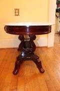 Marble Top Harp Coffee Table and Marble Top Harp End Table