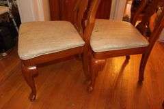 Giguere and Morin Dining Room Table, (6) Chairs, and (2) Leaves