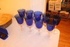 Chargers, Wine Glasses, Glass Serving Plates, Champagne Glasses, Candy Dish, Porcelain Egg, and Misc.