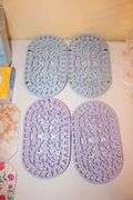 Glass Snack Plate and Cup, Candy Dishes, Milk Glass Serving Plates, Trivets, Lightbulbs, and Misc. Glassware