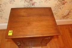 Oak White Clad Single Door End Table