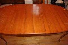 Giguere and Morin Dining Room Table, (6) Chairs, and (2) Leaves
