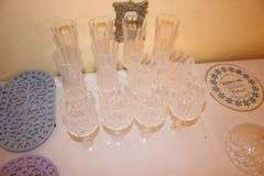 Glass Snack Plate and Cup, Candy Dishes, Milk Glass Serving Plates, Trivets, Lightbulbs, and Misc. Glassware