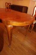 Giguere and Morin Dining Room Table, (6) Chairs, and (2) Leaves