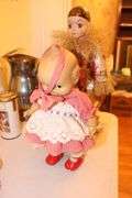 Jeanie Rub Massager, Electric Iron, Porcelain Dolls, Decorative Plates, Candy Dish, Figurines, Kewpie Doll, and Misc.