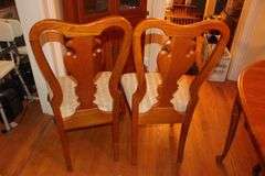 Giguere and Morin Dining Room Table, (6) Chairs, and (2) Leaves