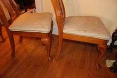 Giguere and Morin Dining Room Table, (6) Chairs, and (2) Leaves