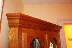 Oak Corner Glass Shelf China Cabinet