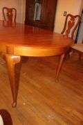 Giguere and Morin Dining Room Table, (6) Chairs, and (2) Leaves