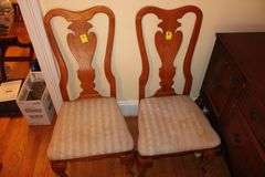 Giguere and Morin Dining Room Table, (6) Chairs, and (2) Leaves