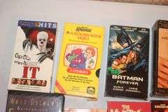 1 Way VHS Rewinder and Misc VHS and DVD Movies