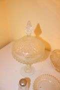 Cake Plate, Glass Coasters, Candy Dishes, Serving Bowl, and Misc. Glassware