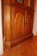 Oak Corner Glass Shelf China Cabinet