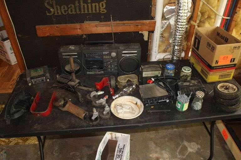 Magnavox Radio, Car Radios, Wheels, Caster Wheels, Nails, and Misc. image