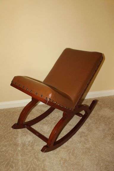 Rocking Leather Top Footstool image