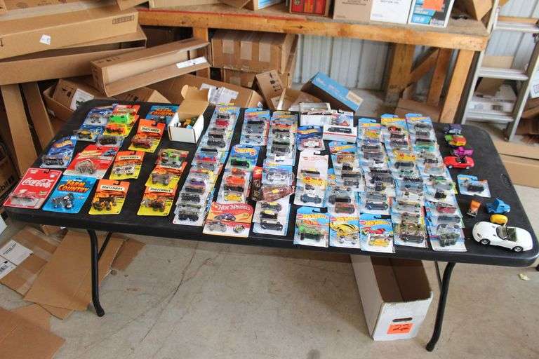 Misc. ERTL Farm Country, Hot Wheels, and Matchbox Toy Cars, 1940's Pedal Car Replica, and Misc. image
