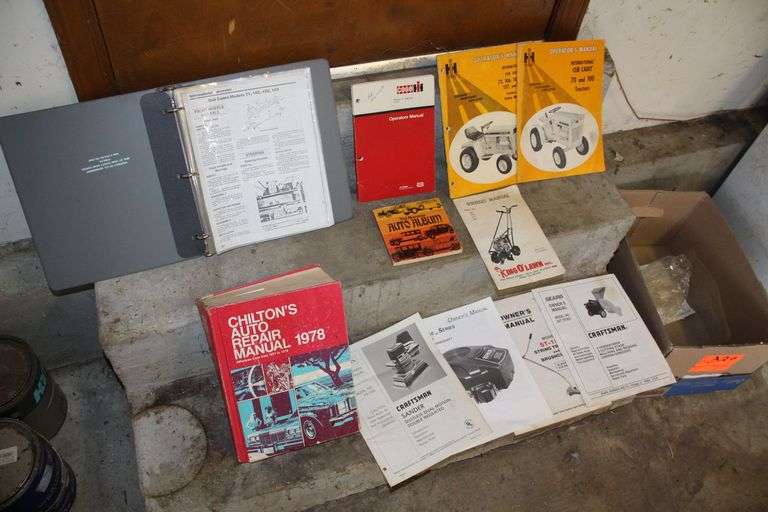 Cub Cadet Manual, Chilton's Auto Repair Manual, and Misc Manuals image