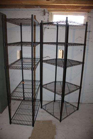 (2) 5 Section Metal Shelf image