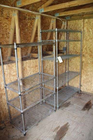 5 Section Metal Shelf and 4 Section Metal Shelf image