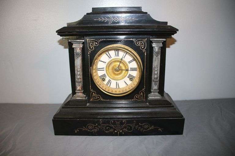 German Iron Mantle Clock image