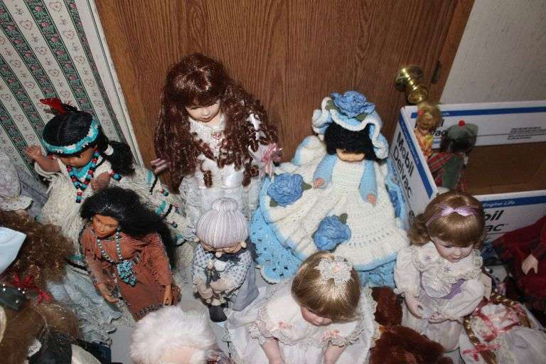 Large Doll, Porcelain Dolls, Howdy Doody Porcelain Doll, and Stuffed Dolls