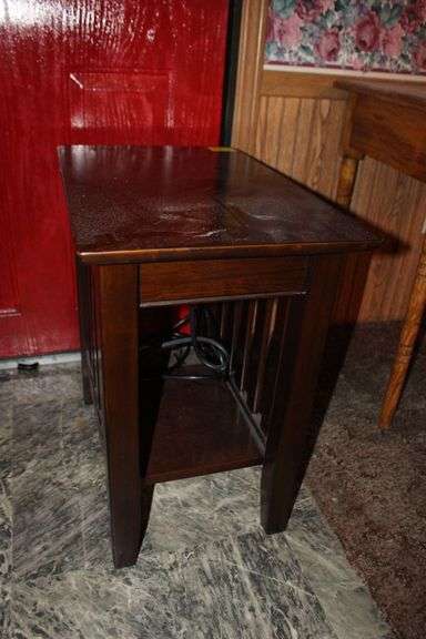 Single Drawer End Table and Charging End Table