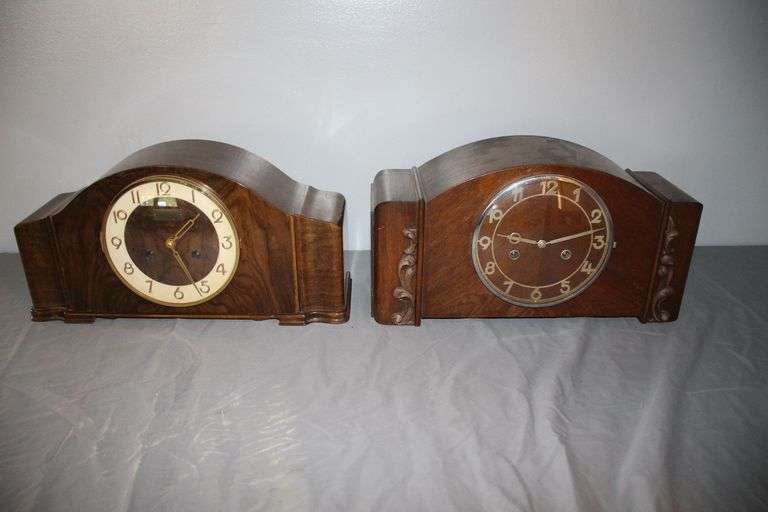 Original Kienzle Mantle Clock and W. Schulto Bielefeld Mantle Clock image