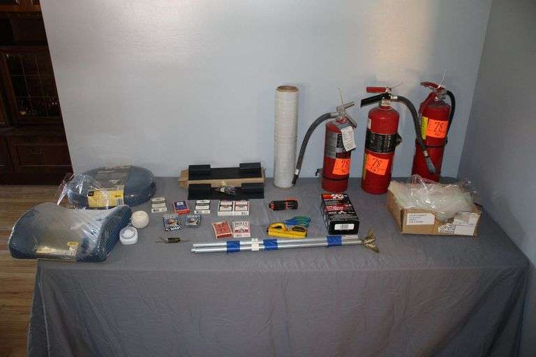 Fire Extinguishers, Player Cards, Seat Cushions and Lumbar Support, Plastic Wrap, and Misc. image