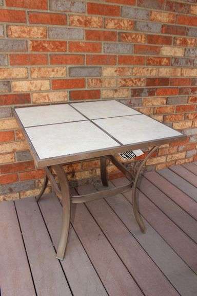 Square Tile Top Patio Table image