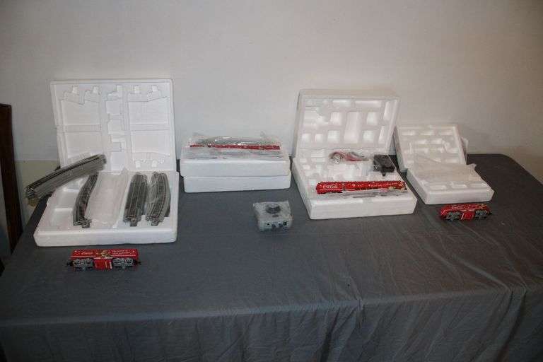 Coca Cola Hawthorne Village Locomotives, Passenger Carts, Tank Carts, Power Station, and Tracks image