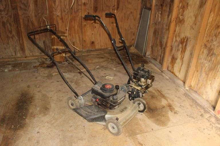 Craftsman Push Mower and Craftsman 10 In Cultivator image
