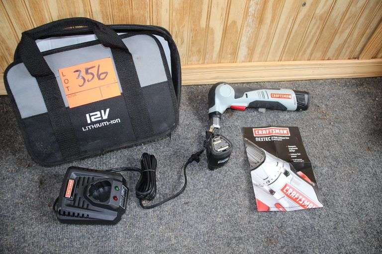 Craftsman Hammerhead Auto Hammer, Charger, (2) 12 V Batteries, and Case image