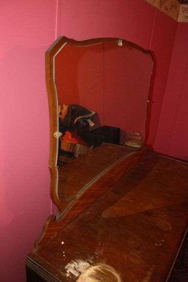 Wooden Dresser with Mirror