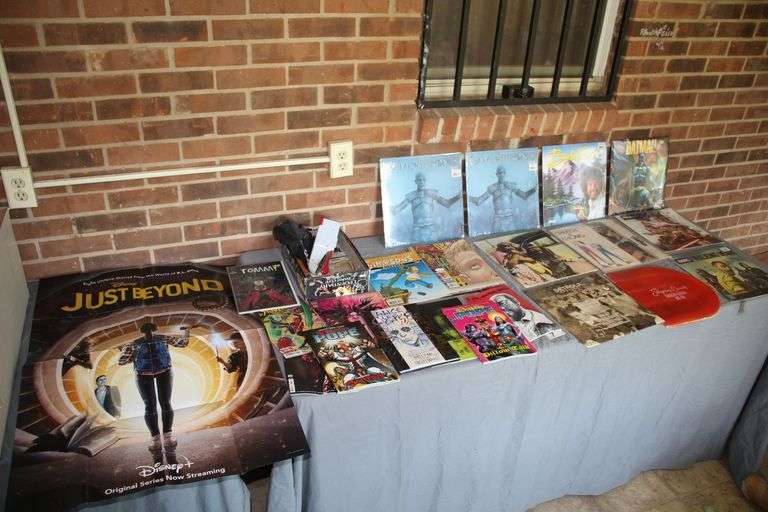 Game of Thrones, Bob Ross, Star Wars and Misc Calendars, Cheech and Chong Records, Rock and Roll Record, Spider-Man, Battle Pope, Misc Comic Books, and Misc image
