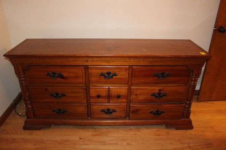 (9) Drawer Wooden Dresser image