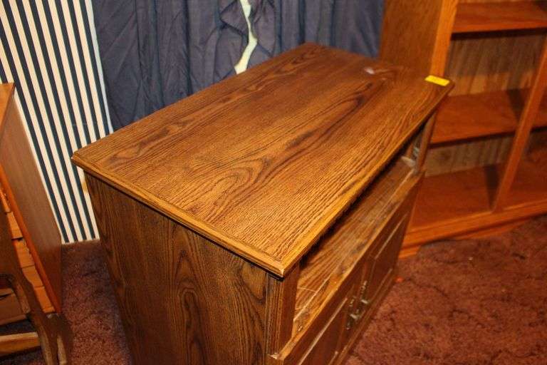 Wooden Book Shelf and 2 Door TV Stand