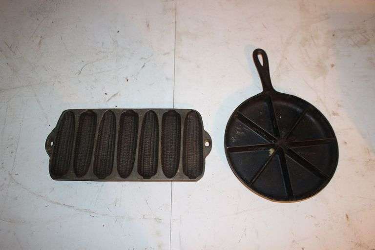 Wagner Cast Iron Cornbread Pan and Cast Iron Cornbread Skillet image