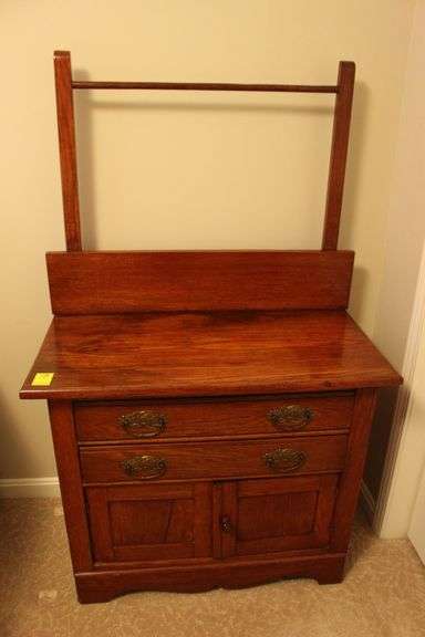 Oak 2-Drawer Wash Stand image