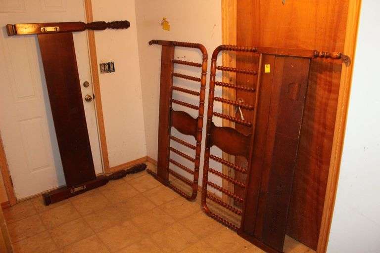 Full Sized Bed on Wheels and Queen Size Footboard image