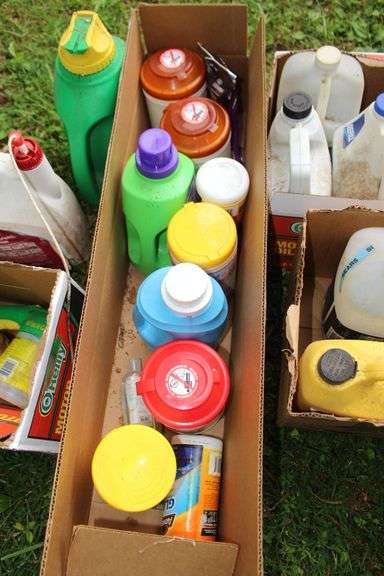 Insect Killer, A/C Pro Refrigerant, Small Engine Oil, Funnel, Laundry Detergent, Vehicle Cleaning Supplies, Antifreeze, and Misc.