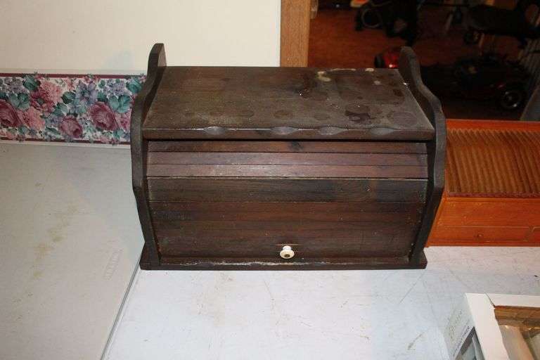 Wooden Bread Basket, Candles, Recipe Box, Spice Box, Pepsi Cola Bottles, Native American Figurines, and Misc.