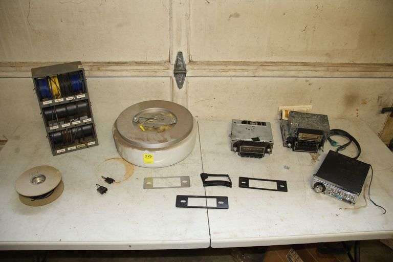 Misc Spoils of Electrical Wire, Light Fixture, and (4) Car Stereos image
